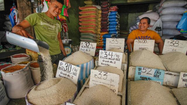 Rice vendors in their store