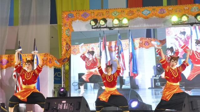 Cultural dancers performing during the first Budayaw Festival in Mindanao.