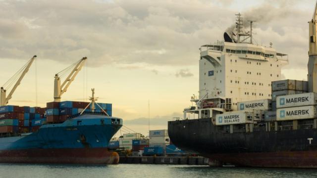 Cargo Vessels Docked at the Sasa Port in Davao City. Photo credit: iStock/yullz