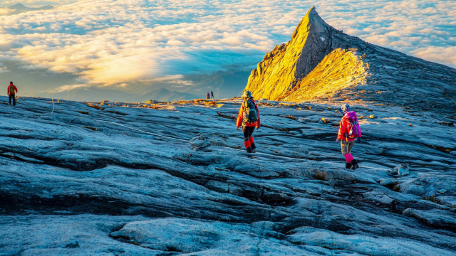 Ttrekkers on Mount Kinabalu.