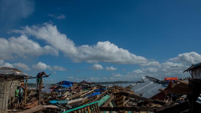 Super Typhoon Haiyan (Yolanda) devastated the central Philippines in November 2013. Warming oceans have affected the intensity of tropical storms. Photo credit: ADB.
