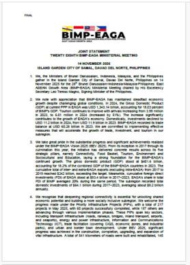 Cover of joint statement