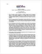 Joint Statement of the Twenty-Seventh BIMP-EAGA Ministerial Meeting